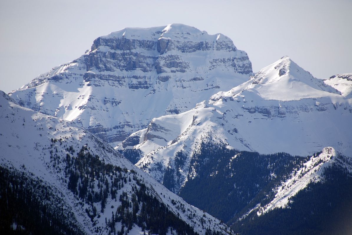32 Mount Bourgeau Close Up From Sulphur Mountain At Top Of Banff Gondola In Winter
